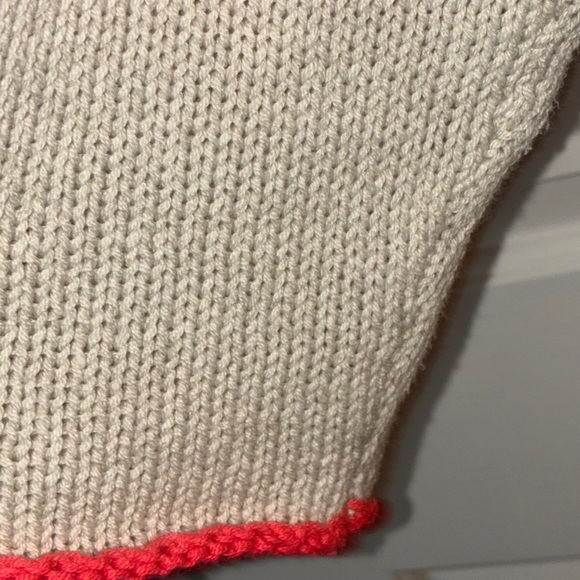 NATURAL LIFE Gray and Red Smiley Sweater - Picture 5 of 7